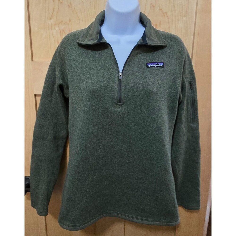 Patagonia Womens Green Quarter Zip Fleece Pullover Jacket (M)